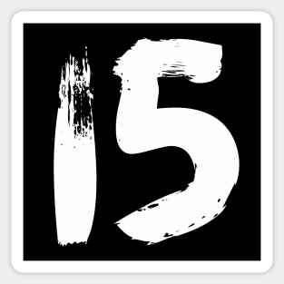 Number 15 Sticker